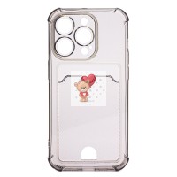 Чехол-накладка для Apple iPhone 14 Pro (черный) - SC276 с картхолдером Чехол-накладка для Apple iPhone 14 Pro (черный) - SC276 с картхолдером