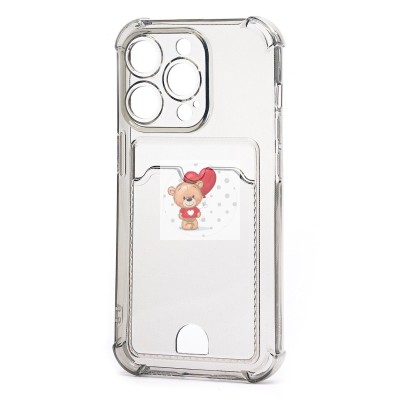 Чехол-накладка для Apple iPhone 14 Pro (черный) - SC276 с картхолдером Чехол-накладка для Apple iPhone 14 Pro (черный) - SC276 с картхолдером