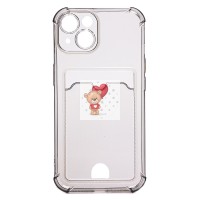 Чехол-накладка для Apple iPhone 14 (черный) - SC276 с картхолдером Чехол-накладка для Apple iPhone 14 (черный) - SC276 с картхолдером