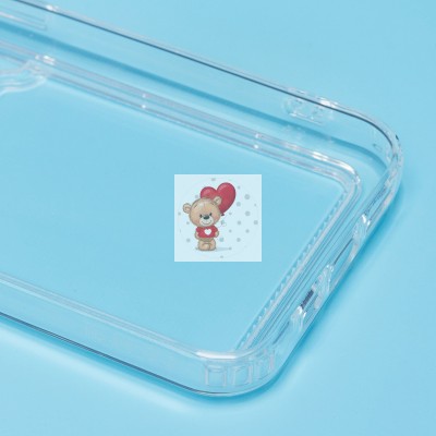 Чехол-накладка для Apple iPhone 14 (прозрачный) - SC276 с картхолдером