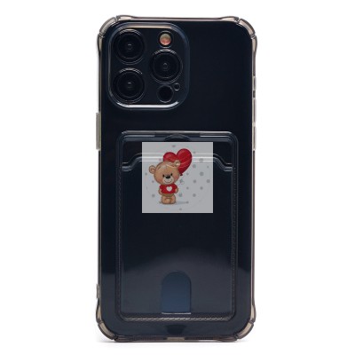 Чехол-накладка для Apple iPhone 15 Pro Max (черный) - SC276 с картхолдером Чехол-накладка для Apple iPhone 15 Pro Max (черный) - SC276 с картхолдером