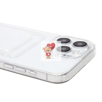 Чехол-накладка для Apple iPhone 15 Pro Max (прозрачный) - SC276 с картхолдером Чехол-накладка для Apple iPhone 15 Pro Max (прозрачный) - SC276 с картхолдером