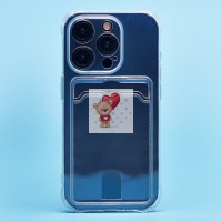 Чехол-накладка для Apple iPhone 15 Pro (прозрачный) - SC276 с картхолдером Чехол-накладка для Apple iPhone 15 Pro (прозрачный) - SC276 с картхолдером