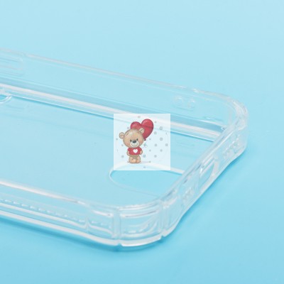 Чехол-накладка для Apple iPhone 15 Pro (прозрачный) - SC276 с картхолдером