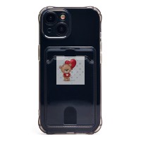 Чехол-накладка для Apple iPhone 15 (черный) - SC276 с картхолдером Чехол-накладка для Apple iPhone 15 (черный) - SC276 с картхолдером