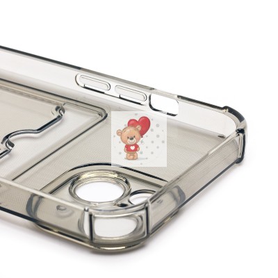 Чехол-накладка для Apple iPhone 15 (черный) - SC276 с картхолдером Чехол-накладка для Apple iPhone 15 (черный) - SC276 с картхолдером