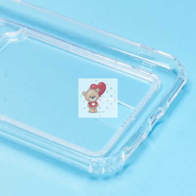 Чехол-накладка для Apple iPhone 7 Plus (прозрачный) - SC276 с картхолдером