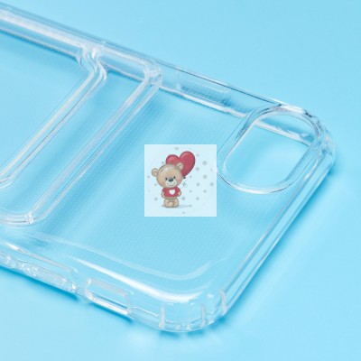 Чехол-накладка для Apple iPhone 7 (прозрачный) - SC276 с картхолдером