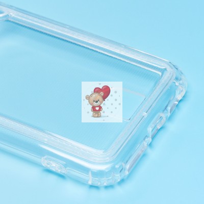 Чехол-накладка для Apple iPhone 7 (прозрачный) - SC276 с картхолдером