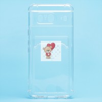 Чехол-накладка для Google Pixel 8 (прозрачный) - SC276 с картхолдером Чехол-накладка для Google Pixel 8 (прозрачный) - SC276 с картхолдером