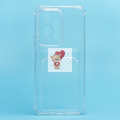 Чехол-накладка для Honor 200 lite (прозрачный) - SC276 с картхолдером