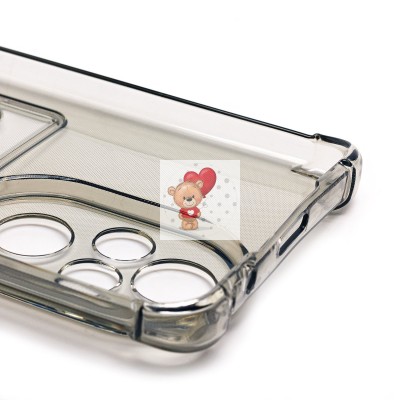 Чехол-накладка для Honor 200 Pro (черный) - SC276 с картхолдером