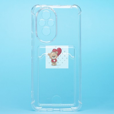 Чехол-накладка для Honor 200 (прозрачный) - SC276 с картхолдером