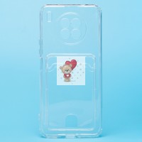 Чехол-накладка для Honor 50 Lite/nova 8i (прозрачный) - SC276 с картхолдером Чехол-накладка для Honor 50 Lite/nova 8i (прозрачный) - SC276 с картхолдером