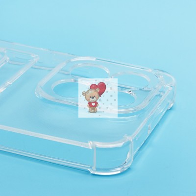 Чехол-накладка для Honor X6c (прозрачный) - SC276 с картхолдером