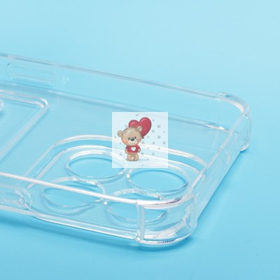 Чехол-накладка для Honor X6c (прозрачный) - SC276 с картхолдером