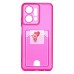 Чехол-накладка для Honor X7a Plus (розовый) - SC276 с картхолдером