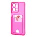 Чехол-накладка для Honor X7a Plus (розовый) - SC276 с картхолдером