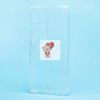 Чехол-накладка для Honor X7b 5G (прозрачный) - SC276 с картхолдером Чехол-накладка для Honor X7b 5G (прозрачный) - SC276 с картхолдером