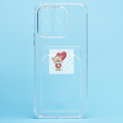 Чехол-накладка для Honor X8b (прозрачный) - SC276 с картхолдером