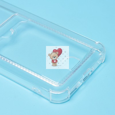 Чехол-накладка для Honor X8c (прозрачный) - SC276 с картхолдером