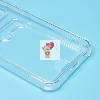 Чехол-накладка для Honor X8c (прозрачный) - SC276 с картхолдером