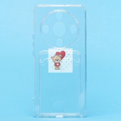 Чехол-накладка для Honor X9b (прозрачный) - SC276 с картхолдером Чехол-накладка для Honor X9b (прозрачный) - SC276 с картхолдером