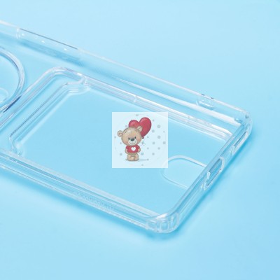 Чехол-накладка для Honor X9b (прозрачный) - SC276 с картхолдером