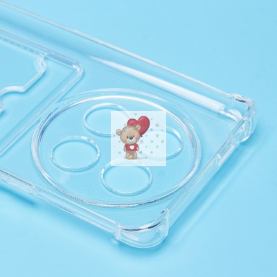 Чехол-накладка для Honor X9c (прозрачный) - SC276 с картхолдером