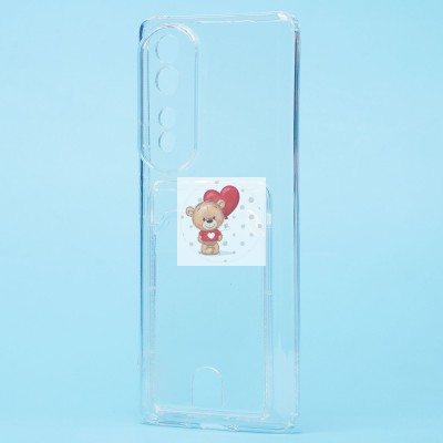 Чехол-накладка для Huawei Honor 80 Pro (прозрачный) - SC276 с картхолдером Чехол-накладка для Huawei Honor 80 Pro (прозрачный) - SC276 с картхолдером