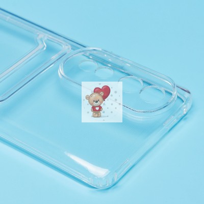 Чехол-накладка для Huawei Honor 80 Pro (прозрачный) - SC276 с картхолдером Чехол-накладка для Huawei Honor 80 Pro (прозрачный) - SC276 с картхолдером