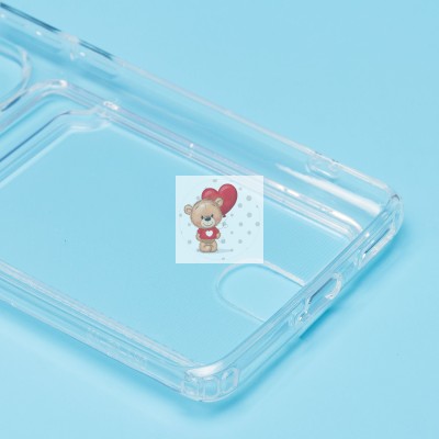 Чехол-накладка для Huawei Honor 80 Pro (прозрачный) - SC276 с картхолдером Чехол-накладка для Huawei Honor 80 Pro (прозрачный) - SC276 с картхолдером