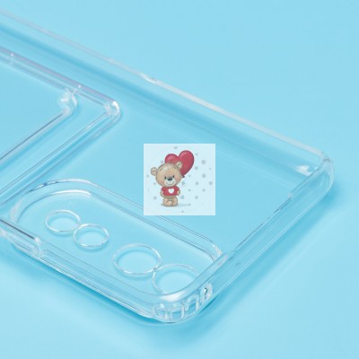 Чехол-накладка для Huawei Honor 80 Pro (прозрачный) - SC276 с картхолдером Чехол-накладка для Huawei Honor 80 Pro (прозрачный) - SC276 с картхолдером