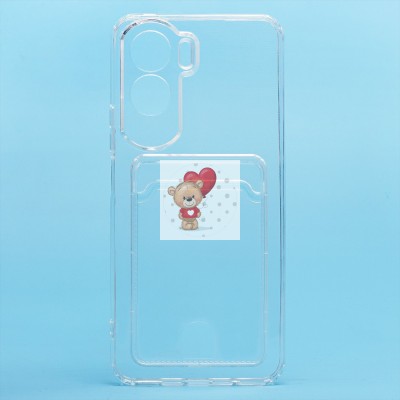 Чехол-накладка для Huawei Honor 90 lite (прозрачный) - SC276 с картхолдером Чехол-накладка для Huawei Honor 90 lite (прозрачный) - SC276 с картхолдером