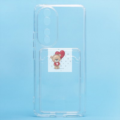 Чехол-накладка для Huawei Honor 90 (прозрачный) - SC276 с картхолдером Чехол-накладка для Huawei Honor 90 (прозрачный) - SC276 с картхолдером