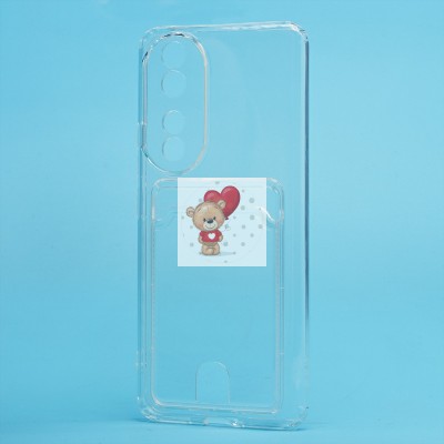 Чехол-накладка для Huawei Honor 90 (прозрачный) - SC276 с картхолдером Чехол-накладка для Huawei Honor 90 (прозрачный) - SC276 с картхолдером