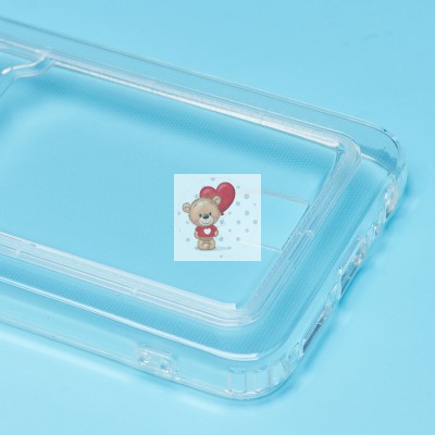 Чехол-накладка для Huawei Honor X6 (прозрачный) - SC276 с картхолдером