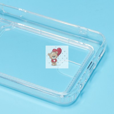 Чехол-накладка для Huawei Honor X6 (прозрачный) - SC276 с картхолдером