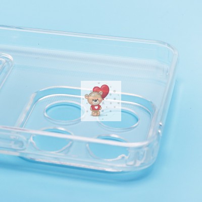 Чехол-накладка для Huawei Honor X8a (прозрачный) - SC276 с картхолдером