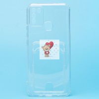 Чехол-накладка для Infinix Hot 10 Play (прозрачный) - SC276 с картхолдером Чехол-накладка для Infinix Hot 10 Play (прозрачный) - SC276 с картхолдером