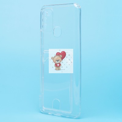 Чехол-накладка для Infinix Hot 10 Play (прозрачный) - SC276 с картхолдером Чехол-накладка для Infinix Hot 10 Play (прозрачный) - SC276 с картхолдером