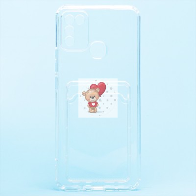 Чехол-накладка для Infinix HOT 11 Play (прозрачный) - SC276 с картхолдером