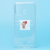 Чехол-накладка для Infinix HOT 12 Play (прозрачный) - SC276 с картхолдером Чехол-накладка для Infinix HOT 12 Play (прозрачный) - SC276 с картхолдером