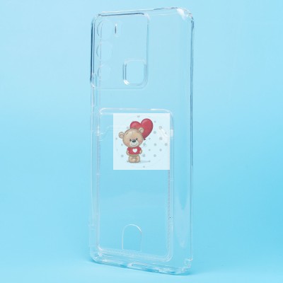 Чехол-накладка для Infinix HOT 12i (прозрачный) - SC276 с картхолдером Чехол-накладка для Infinix HOT 12i (прозрачный) - SC276 с картхолдером