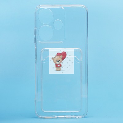 Чехол-накладка для Infinix Hot 30i (прозрачный) - SC276 с картхолдером Чехол-накладка для Infinix Hot 30i (прозрачный) - SC276 с картхолдером