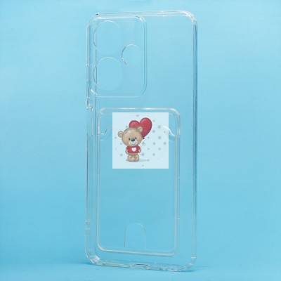 Чехол-накладка для Infinix Hot 30i (прозрачный) - SC276 с картхолдером