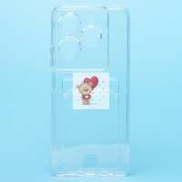 Чехол-накладка для Infinix Hot 40 Pro (прозрачный) - SC276 с картхолдером Чехол-накладка для Infinix Hot 40 Pro (прозрачный) - SC276 с картхолдером