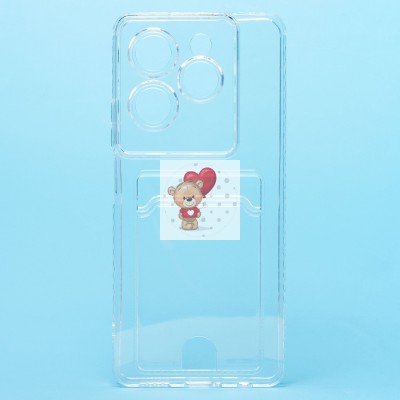 Чехол-накладка для Infinix Hot 40 Pro (прозрачный) - SC276 с картхолдером Чехол-накладка для Infinix Hot 40 Pro (прозрачный) - SC276 с картхолдером