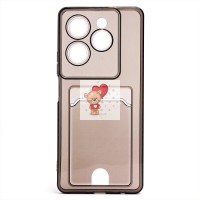 Чехол-накладка для Infinix Hot 40 (черный) - SC276 с картхолдером Чехол-накладка для Infinix Hot 40 (черный) - SC276 с картхолдером