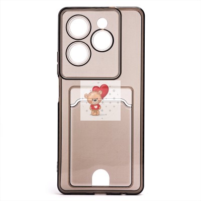 Чехол-накладка для Infinix Hot 40 (черный) - SC276 с картхолдером Чехол-накладка для Infinix Hot 40 (черный) - SC276 с картхолдером